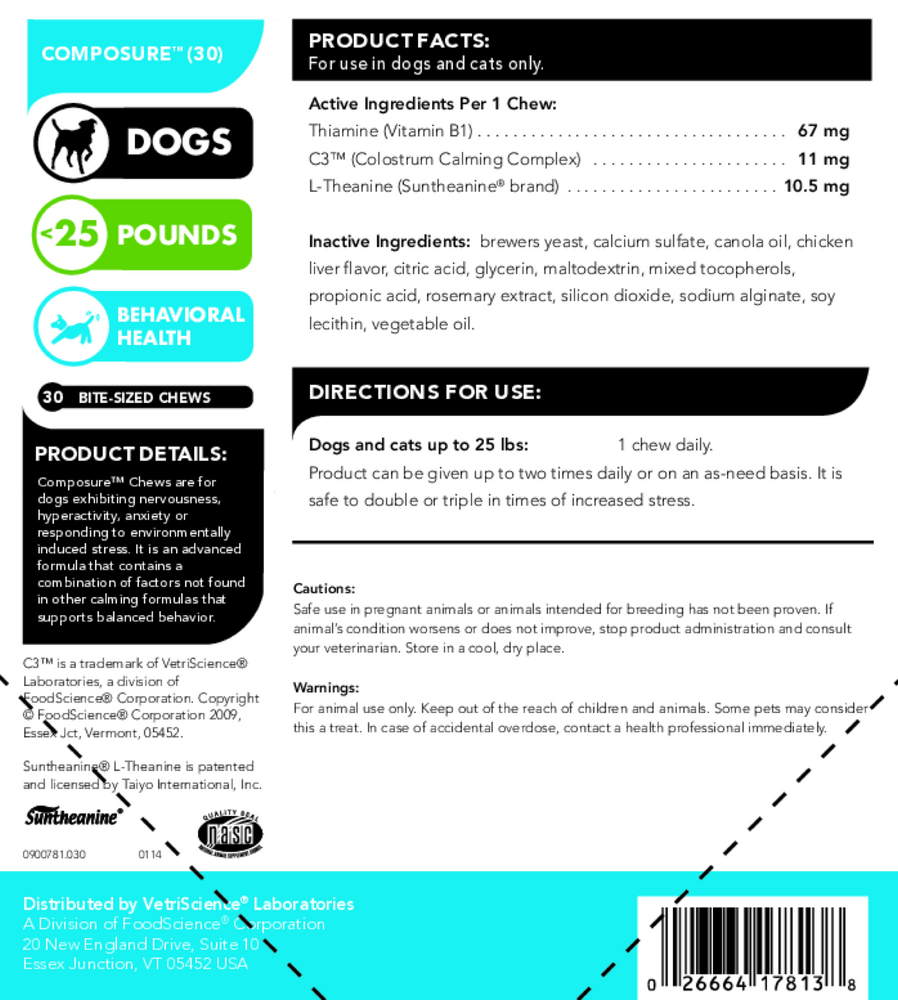 Composure Mini Bite Sized Chews 30 chews