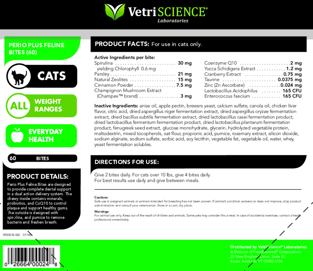 Perio-Plus Feline Bites 60 bites Curated Wellness