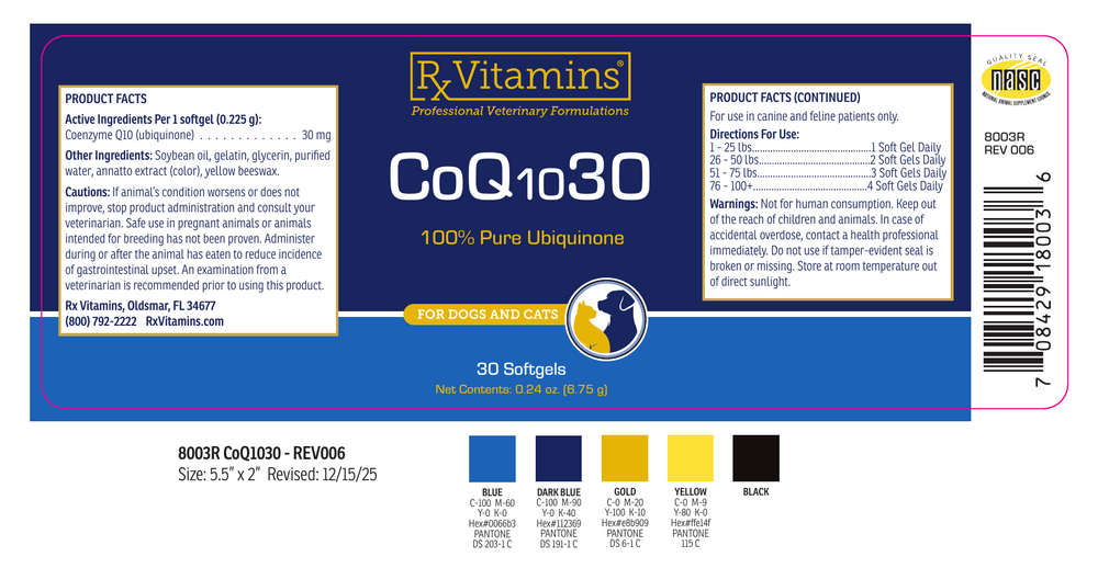 CoQ10 30 for Dogs & Cats 30 gels