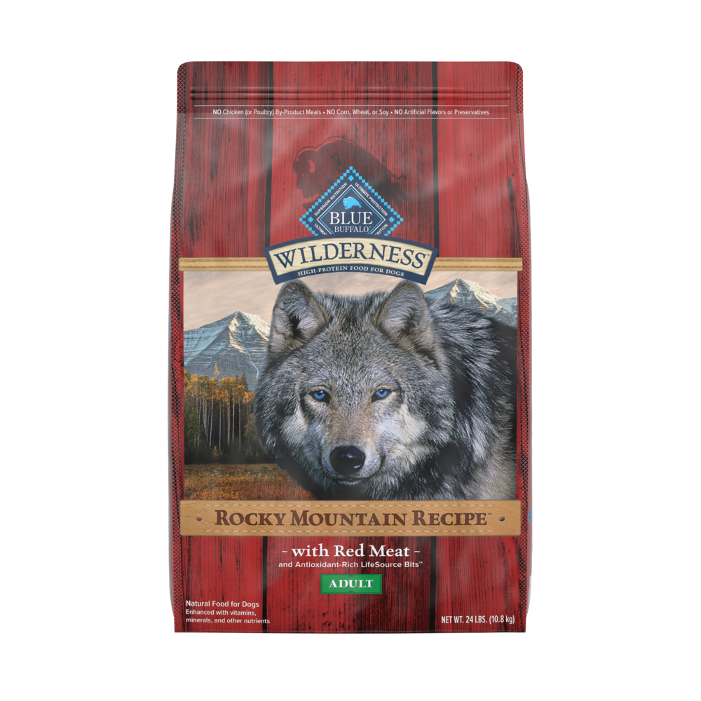 Blue Buffalo Wilderness Rocky Mountain Recipe High Protein Natural Red Meat with Grain Adult Dry Dog Food
