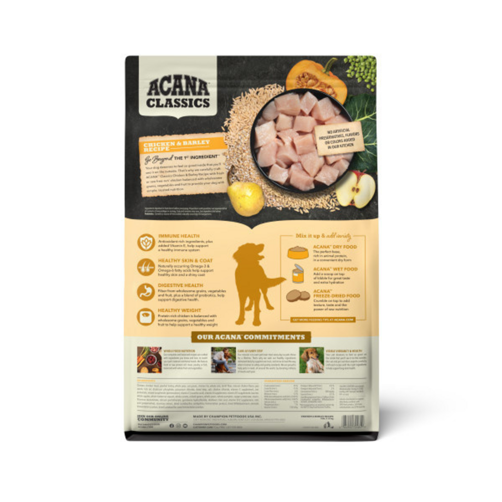 ACANA Classics Chicken and Barley Recipe, Dry Dog Food