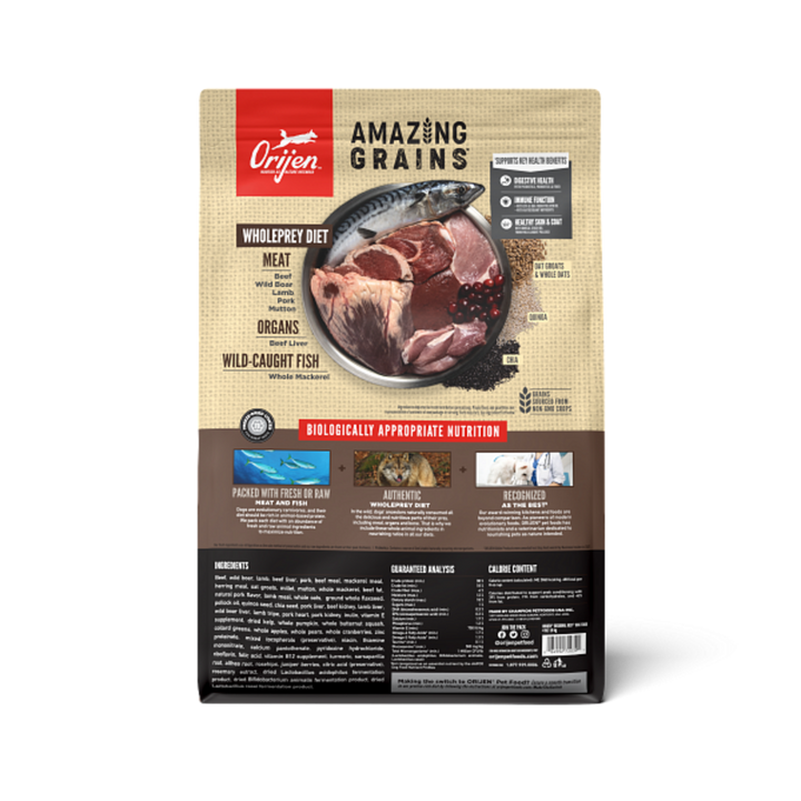 ORIJEN High Protein Amazing Grains Regional Red Dry Dog Food