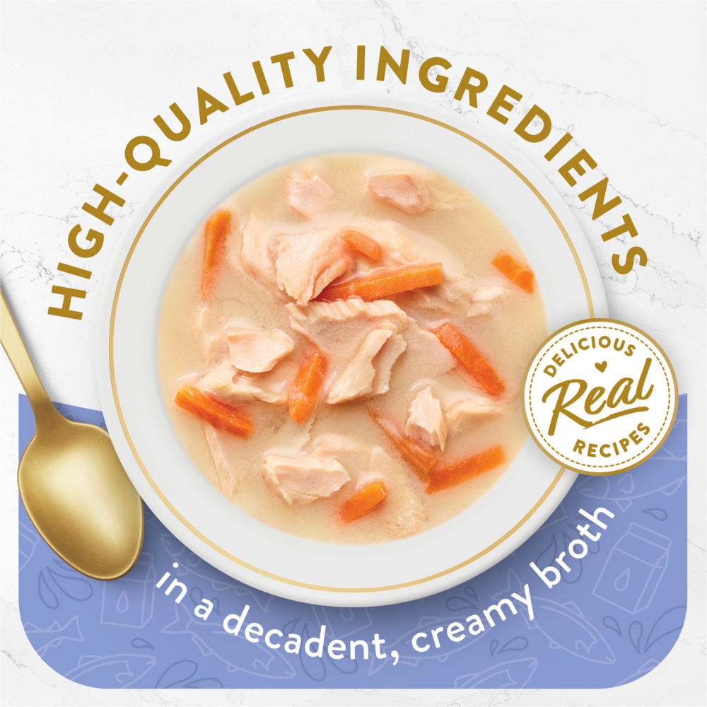 Fancy Feast Creamy Broths Wild Salmon & Whitefish Wet Cat Food