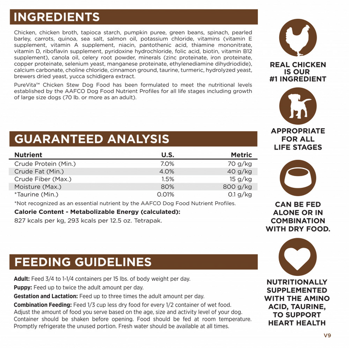 PureVita Chicken Stew Dog Food