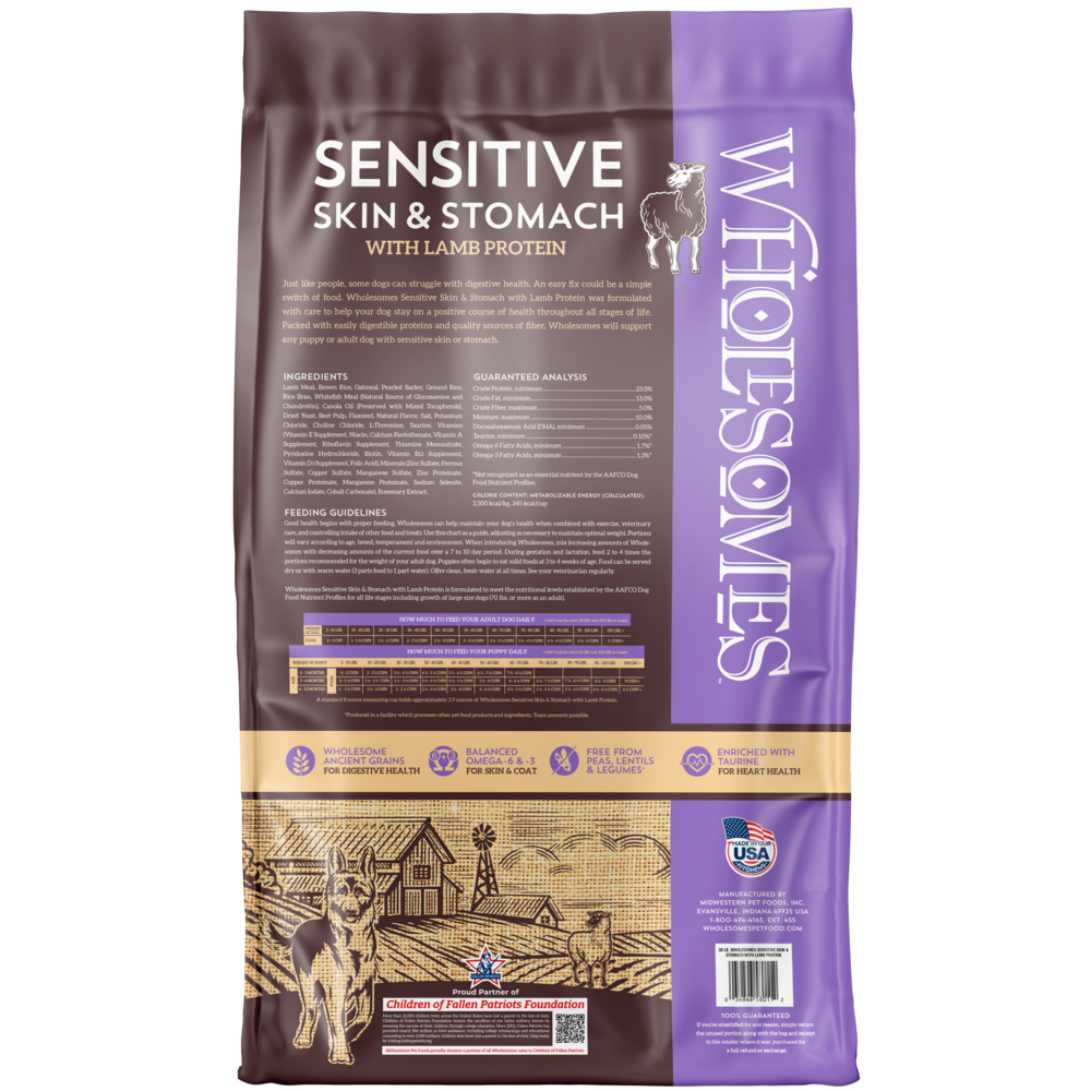 Wholesomes Sensitive Lamb Dry Dog Food
