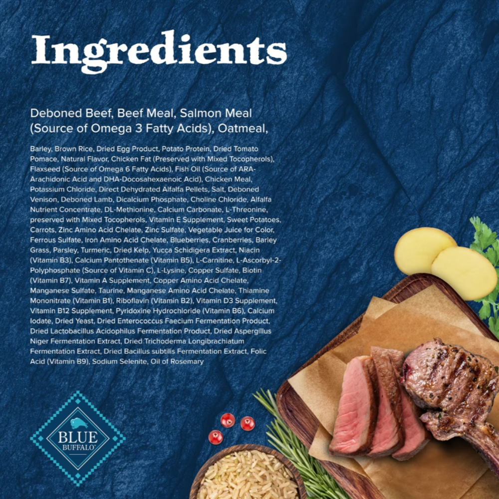 Blue Buffalo Wilderness Rocky Mountain Red Meat Recipe High Protein Natural Puppy Dry Dog Food