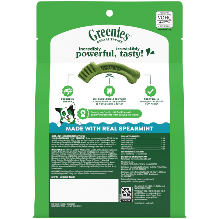 Greenies Large Mint Dental Dog Chews