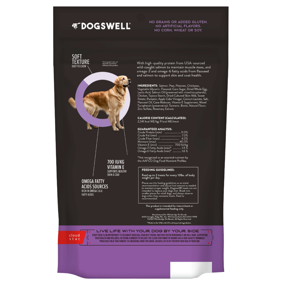 Dogswell Skin & Coat Soft & Chewy Salmon Dog Treats