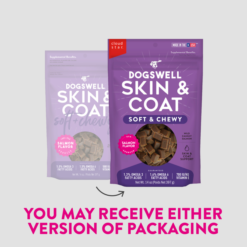 Dogswell Skin & Coat Soft & Chewy Salmon Dog Treats