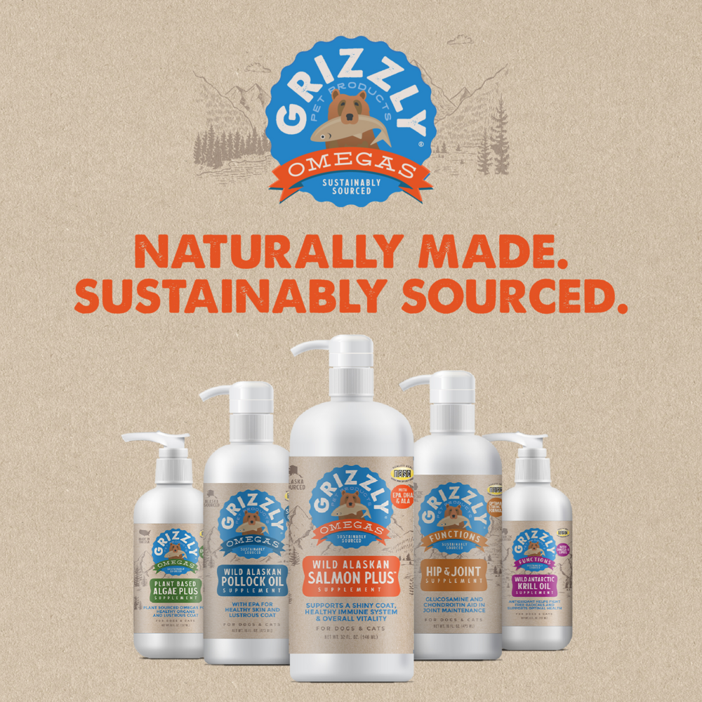 Grizzly Salmon Plus Omega 3-6-9 Food Supplement for Dogs and Cats
