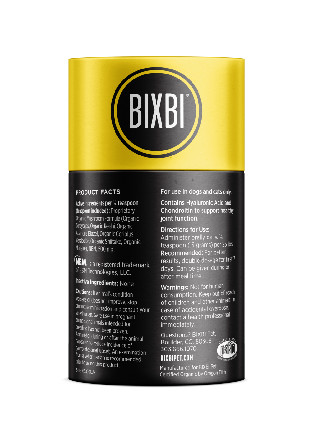 Bixbi Organic Pet Superfood Joint Supplement for Cats and Dogs