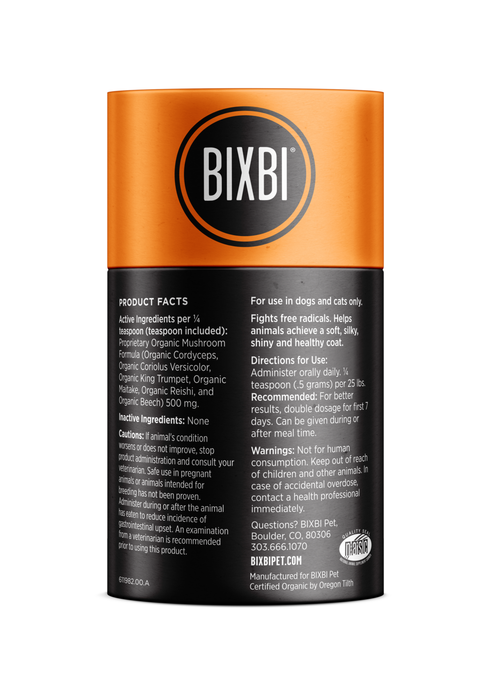 Bixbi Organic Pet Superfood Skin and Coat Supplement for Dogs and Cats