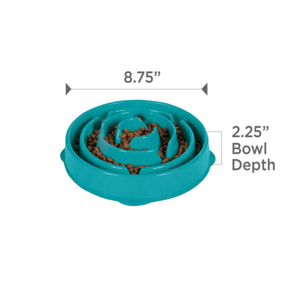 Outward Hound Fun Feeder Turquoise Drop Dog Bowl