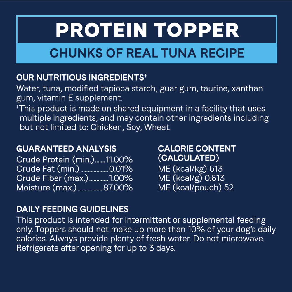 Canidae Pure Protein Topper, Chunks of Real Tuna in Gravy