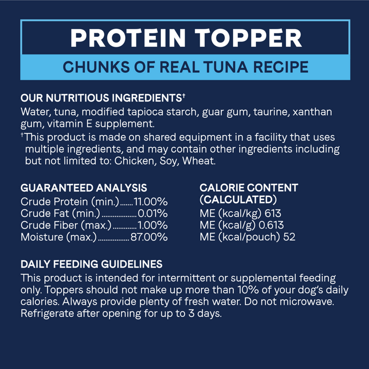 Canidae Pure Protein Topper, Chunks of Real Tuna in Gravy