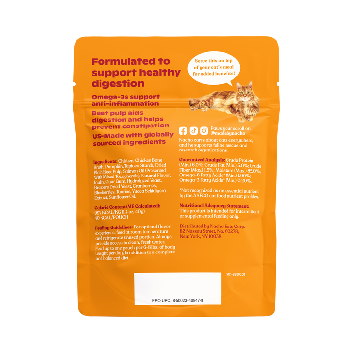Made By Nacho Digestive Support Cage-Free Chicken Puree Meal Topper With Bone Broth