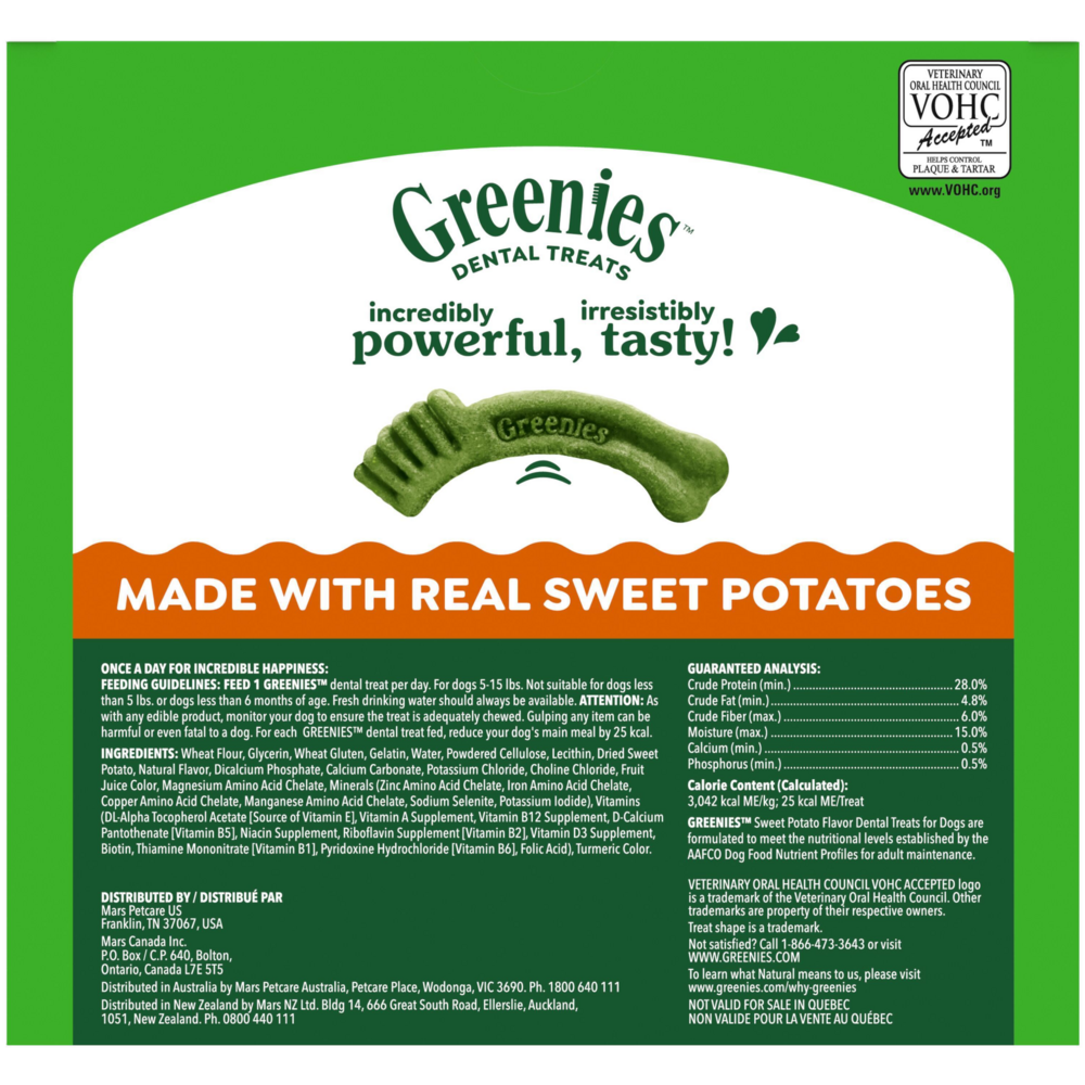 Greenies Dental Bone Sweet Potato Teenie