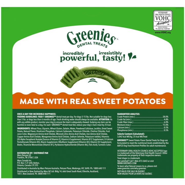Greenies Dental Bone Sweet Potato Teenie