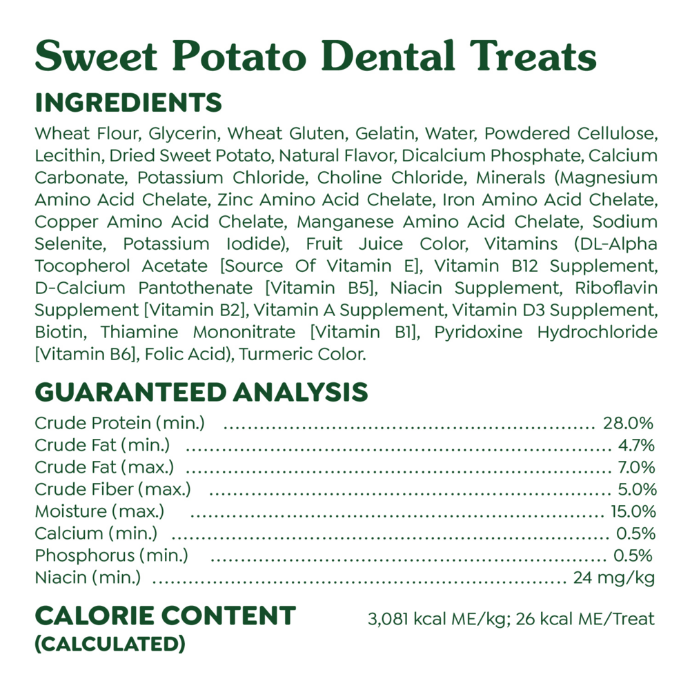 Greenies Dental Bone Sweet Potato Teenie