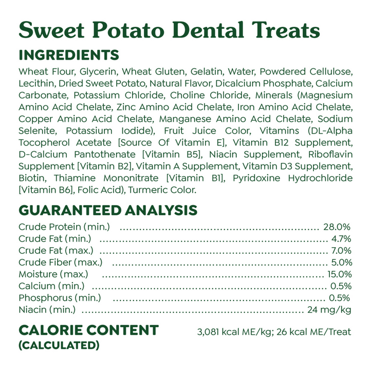 Greenies Dental Bone Sweet Potato Teenie