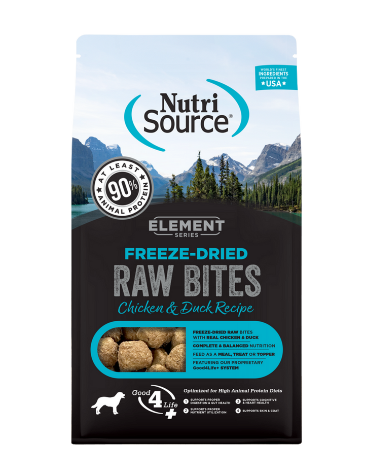 NutriSource Element Series Freeze Dried Raw Bites Chicken and Duck Recipe