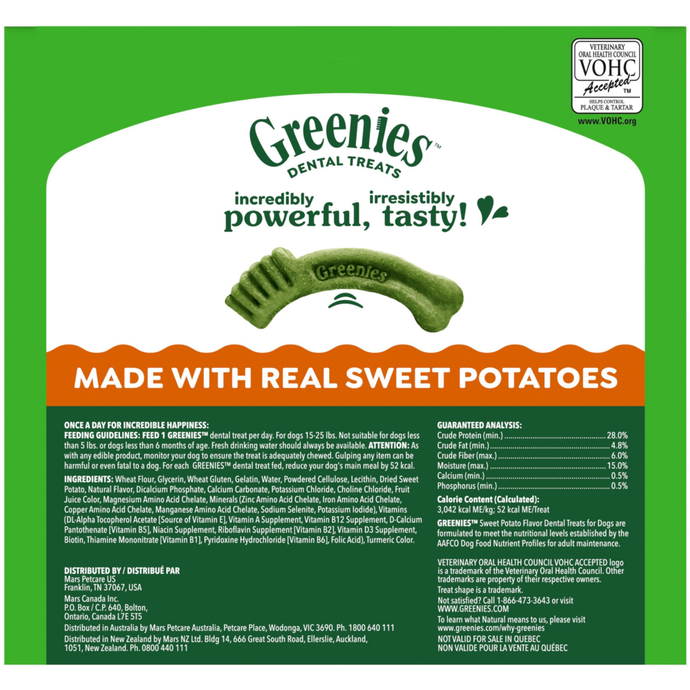 Greenies Dental Bone Sweet Potato  Petite