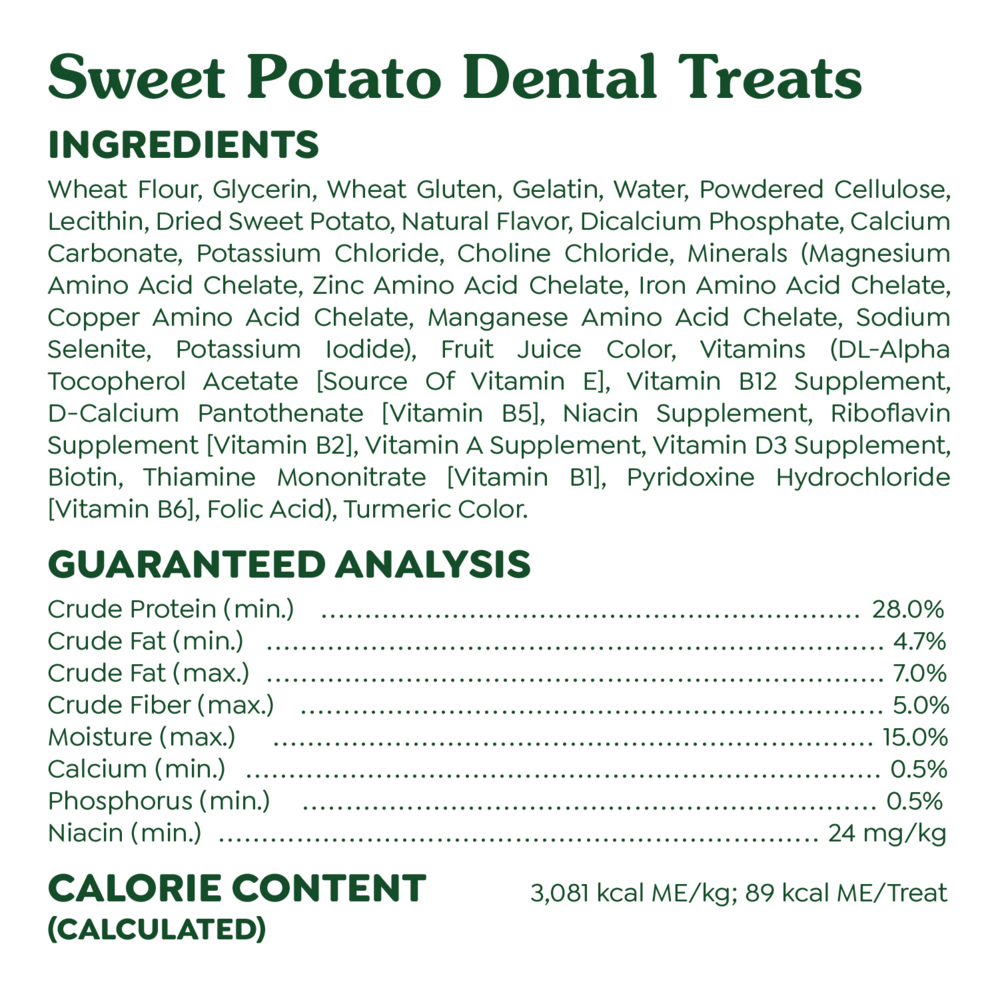 Greenies Dental Bone Sweet Potato Regular