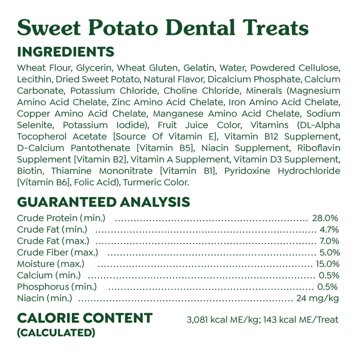 Greenies Dental Bone Sweet Potato Large