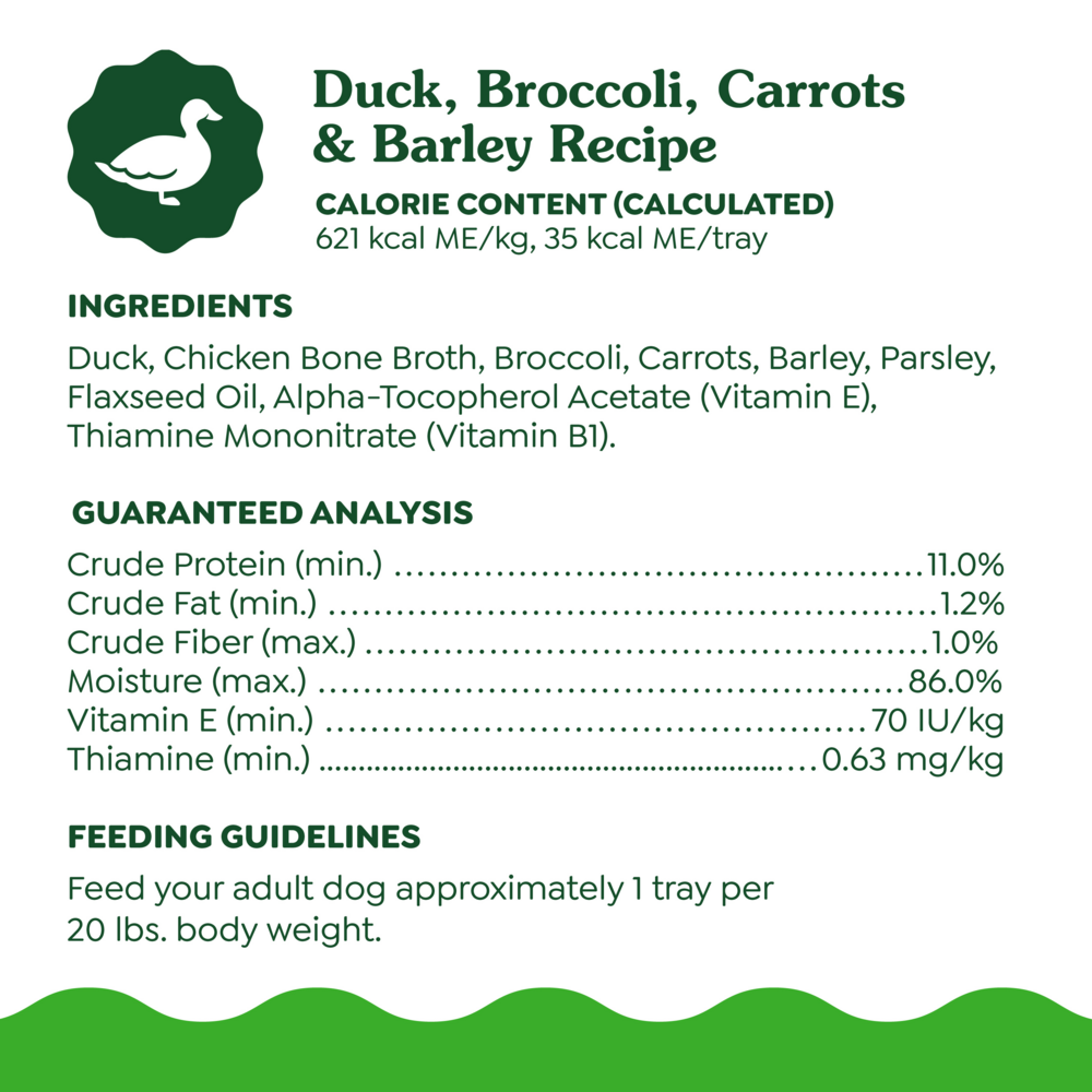 Greenies Duck Broccoli Carrots and Barley Wet Dog Food Topper