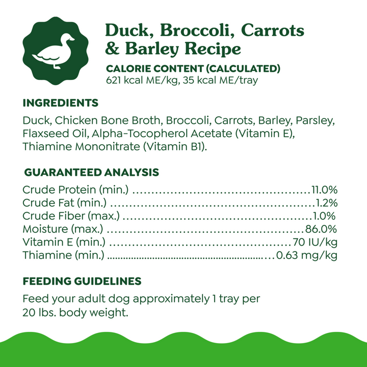 Greenies Duck Broccoli Carrots and Barley Wet Dog Food Topper