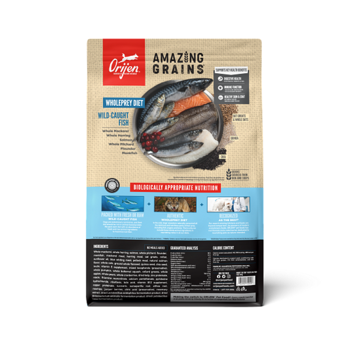 ORIJEN High Protein Amazing Grains Six Fish Recipe Dry Dog Food