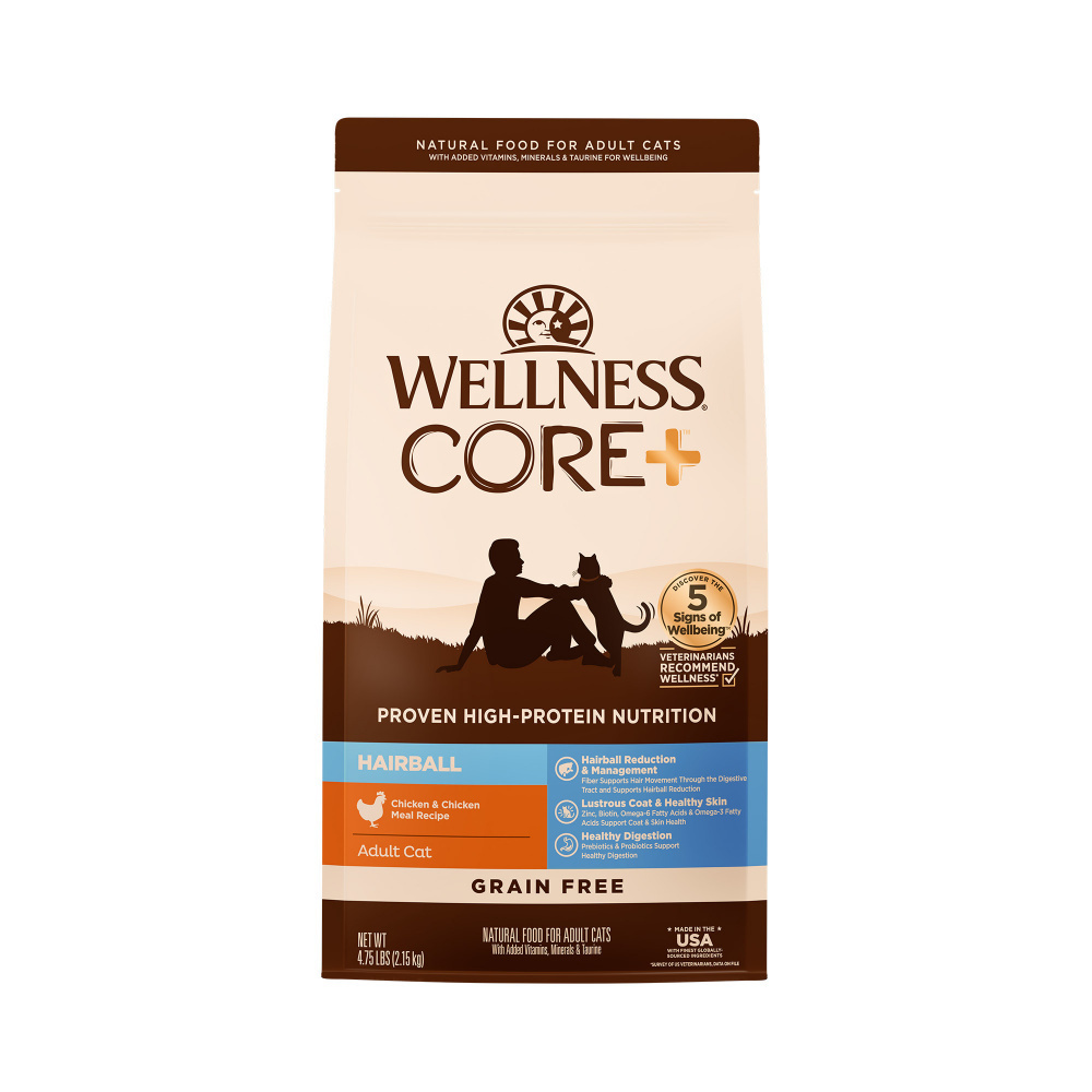 Wellness CORE  Hairball Grain Free Adult Dry Cat Food Chicken & Chicken Meal Recipe
