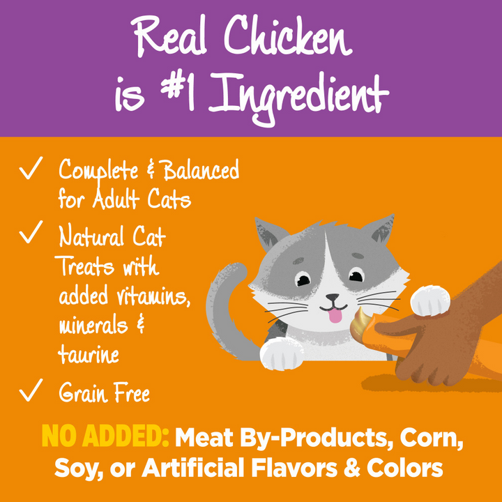 Wellness Lickable Treats Soft Puree Natural Grain Free Cat Treats Chicken