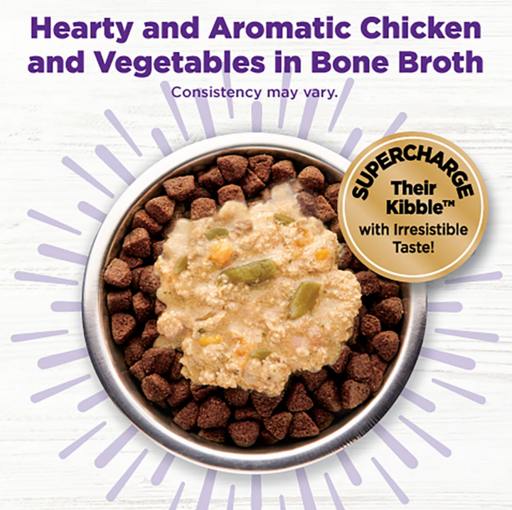 Wellness Bowl Boosters Hearty Toppers Chicken & Pumpkin Recipe in Savory Bone Broth Dog Food Toppers