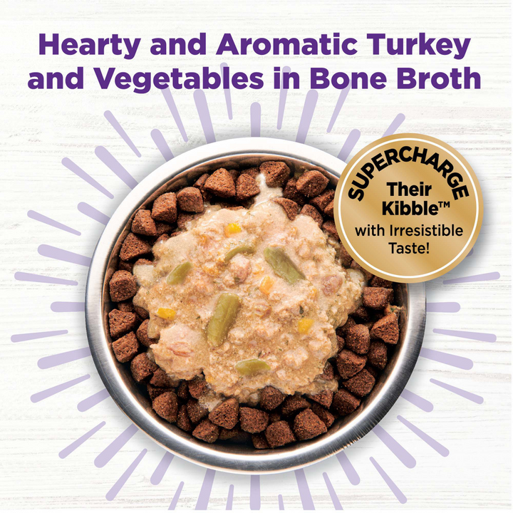 Wellness Bowl Boosters Hearty Toppers Turkey & Sweet Potatoes Recipe in Savory Bone Broth Dog Food Toppers