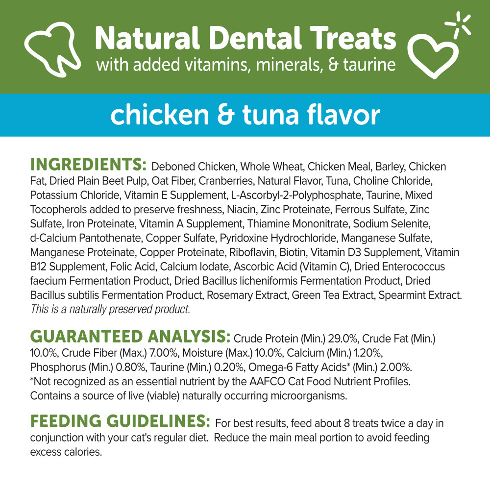 Whimzees Cat Dental Treats Chicken & Tuna Flavor