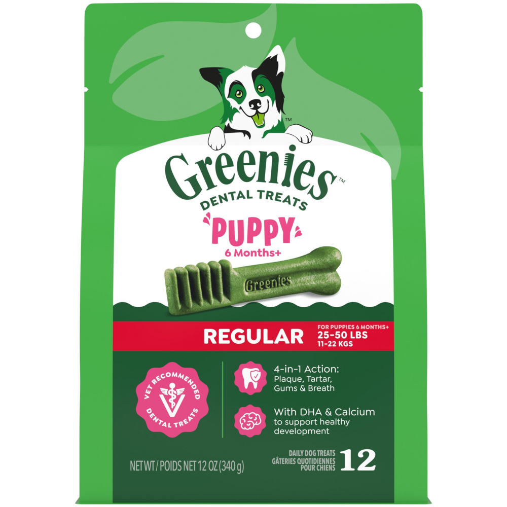 Greenies Natural Dental Puppy Treats Regular Size