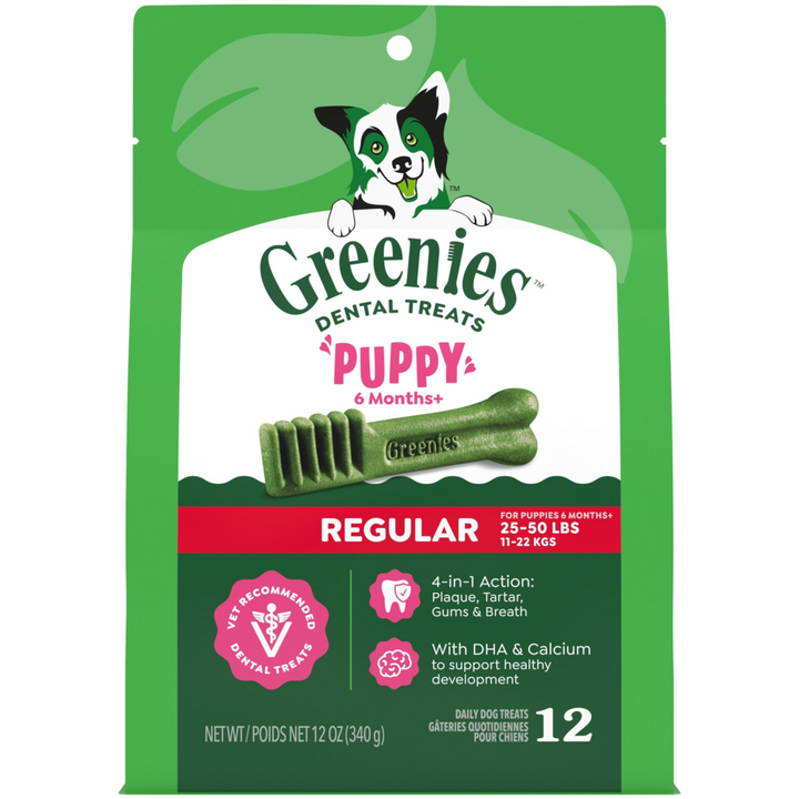 Greenies Natural Dental Puppy Treats Regular Size