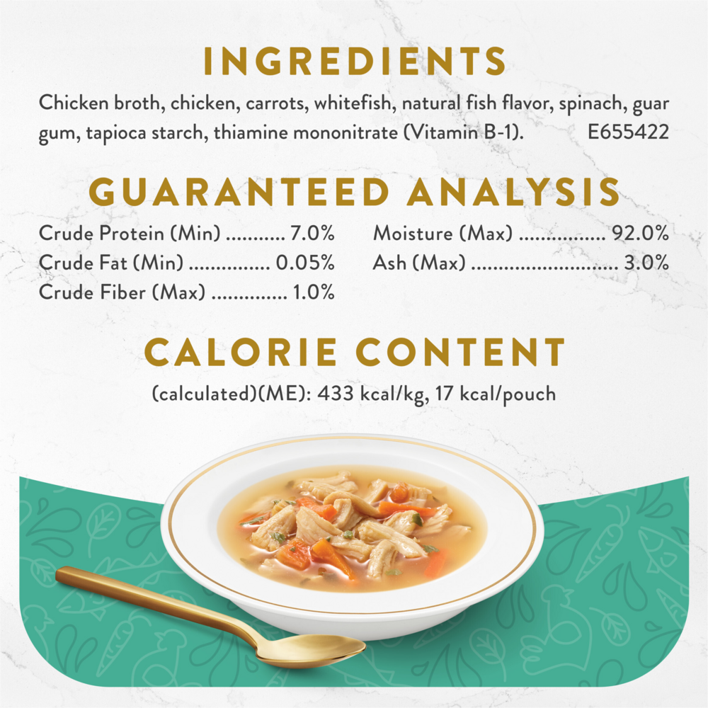 Fancy Feast Broths Chicken and Whitefish Wet Cat Food
