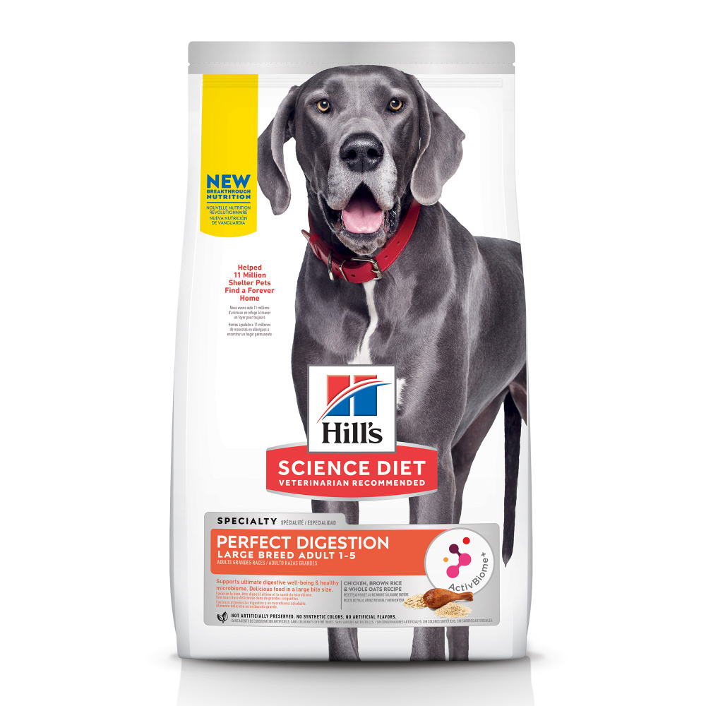 Hill's Science Diet Adult Perfect Digestion Large Breed Chicken, Brown Rice & Whole Oats Recipe Dry Dog Food,