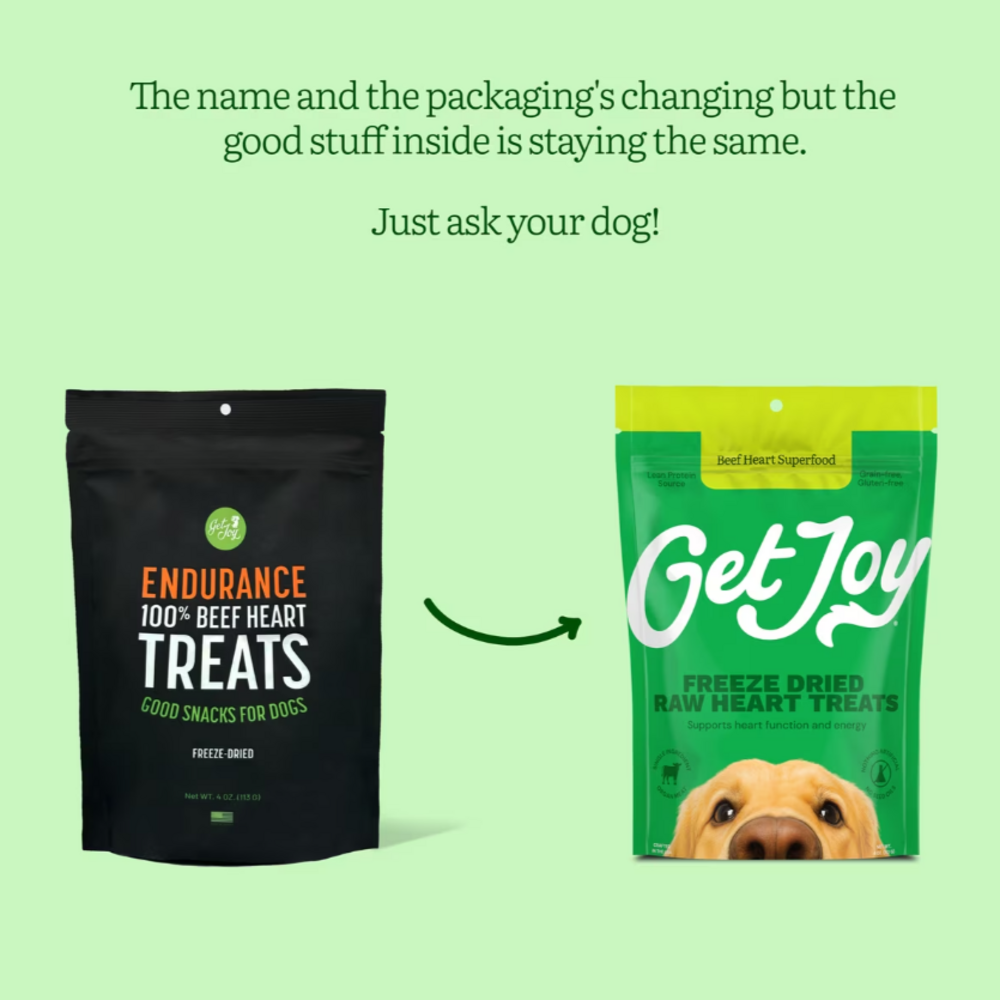 Get Joy Endurance 100% Beef Heart Freeze Dried Dog Treats