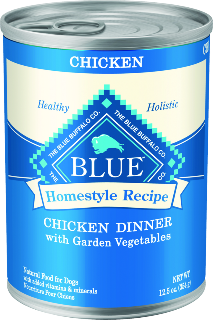 Blue Buffalo Homestyle Recipe Adult Chicken Dinner with Garden Vegetables Canned Dog Food