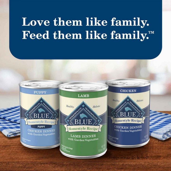 Blue Buffalo Homestyle Recipe Adult Lamb Dinner with Garden Vegetables Canned Dog Food