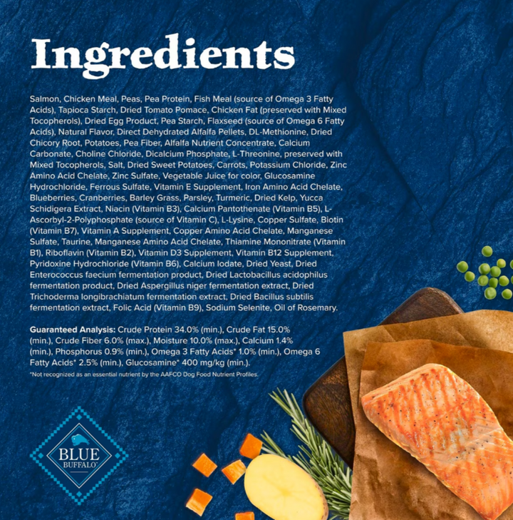 Blue Buffalo Wilderness Grain Free Natural Salmon Recipe Adult Dry Dog Food