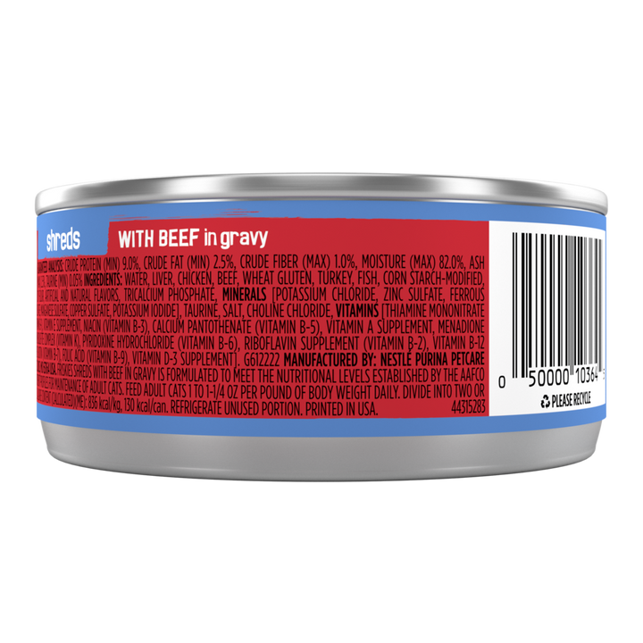 Friskies Shreds Beef and Gravy Wet Cat Food