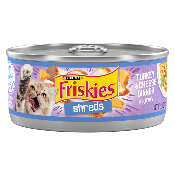 Friskies Savory Shreds Turkey And Cheese Wet Cat Food