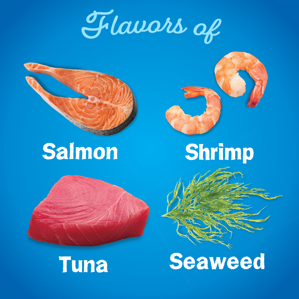 Friskies Dry Cat Food Seafood Sensations With Salmon, Tuna, and Shrimp Flavors