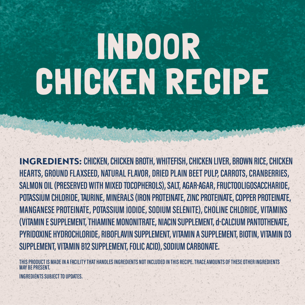 Natural Balance Original Ultra Wet Cat Food, Indoor Recipe with Chicken