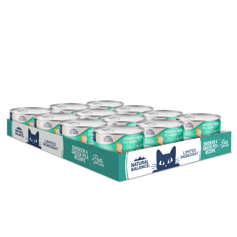 Natural Balance Limited Ingredient Wet Cat Food, Chicken & Green Pea Pate Recipe