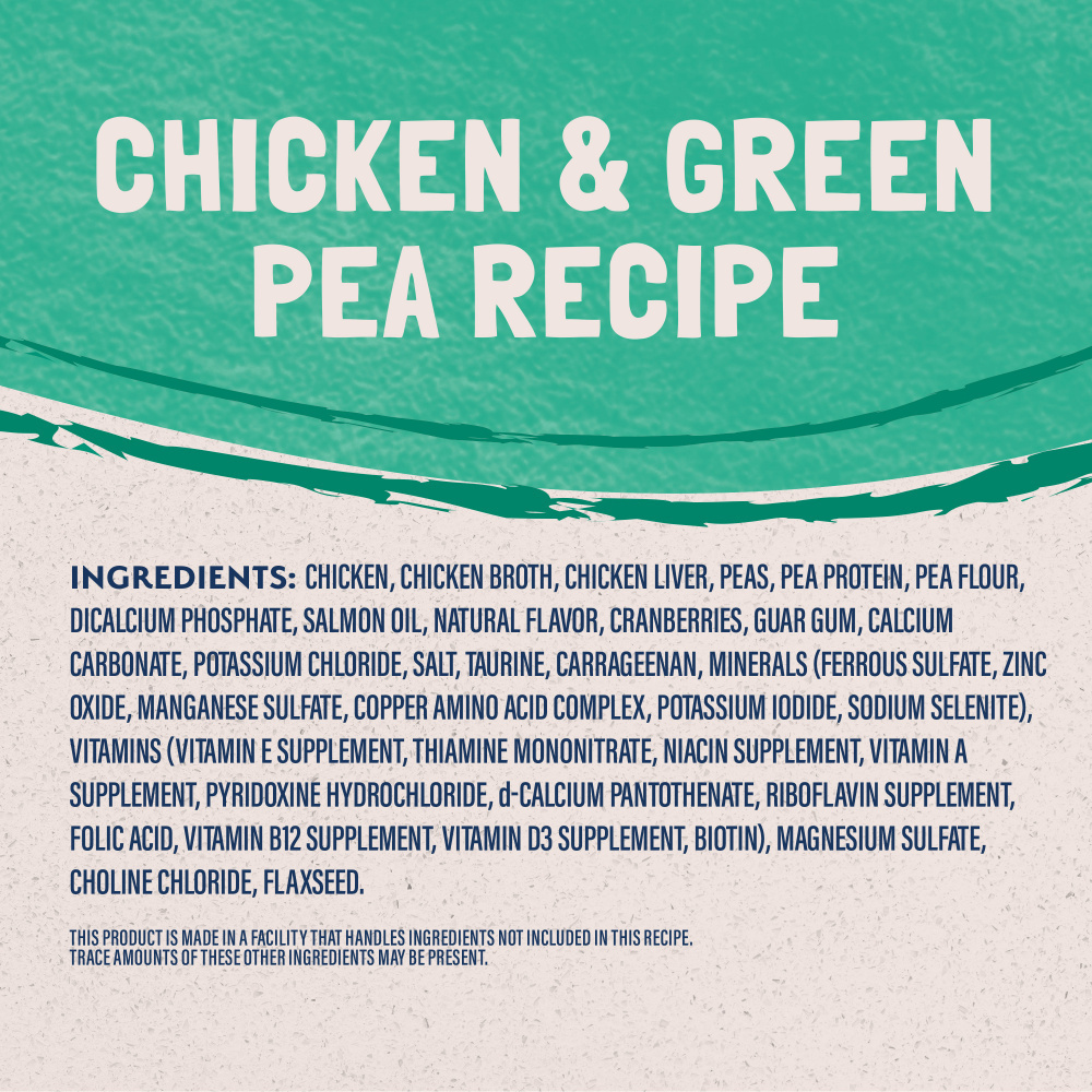 Natural Balance Limited Ingredient Wet Cat Food, Chicken & Green Pea Pate Recipe